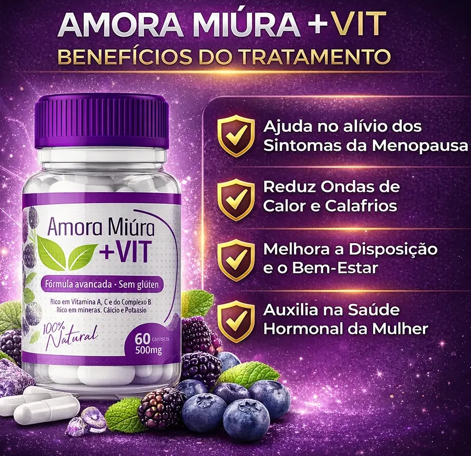 Frasco do produto amora miura +vit da Naturance .