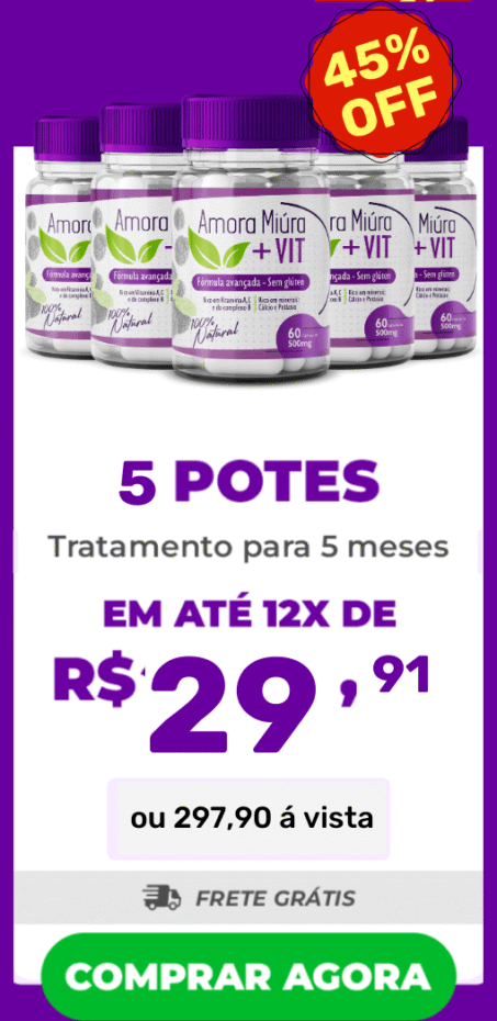 5 potes de Amora Miúra +vit